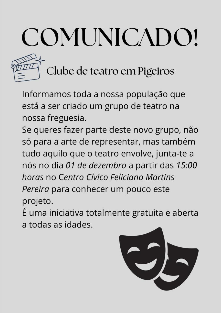 Clube de Teatro em Pigeiros: Vem Descobrir Esta Nova Atividade